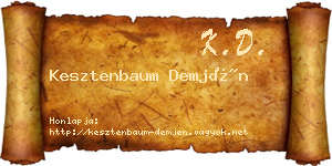 Kesztenbaum Demjén névjegykártya